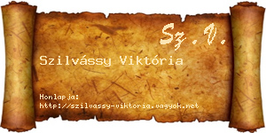 Szilvássy Viktória névjegykártya